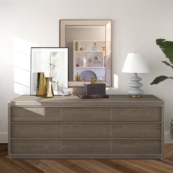 Carleta 26.5 in. Cool Gray Triple Gourd Table Lamp