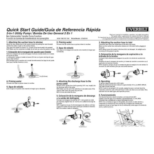 1/4 HP 2-in-1 Utility Pump