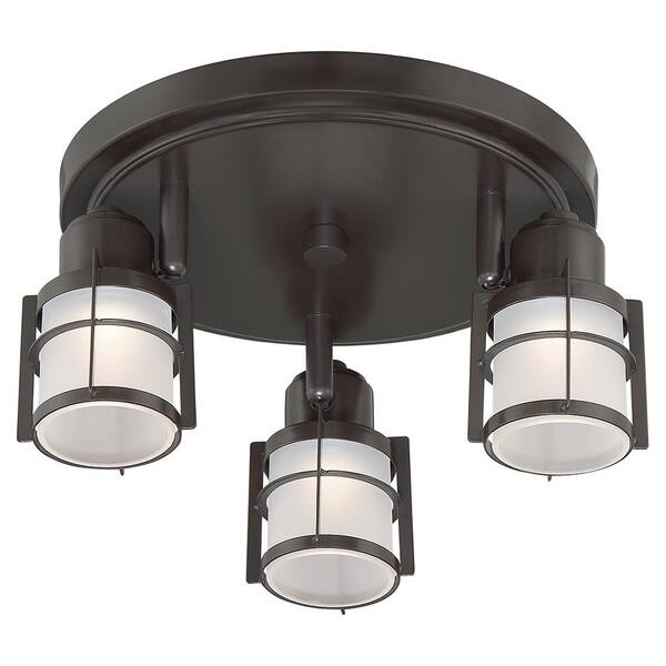 Winside 11.75 in. Western Bronze LED Flush Mount