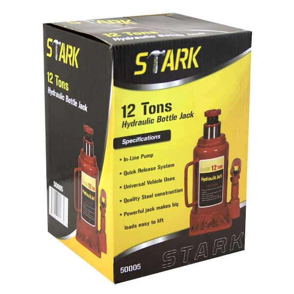 12-Ton 24000 lbs. Hydraulic Bottle Jack Lift Heavy-Duty Automotive Car Compact