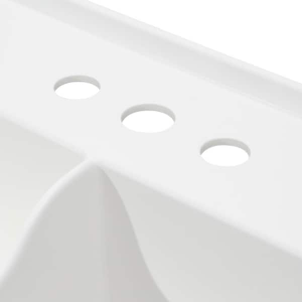 Utilatub 40 in. x 24 in. x 33 in. Thermoplastic Floor Mount Utility Tub in White