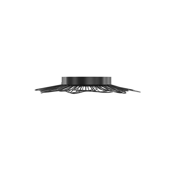 23.22 in. 1-Light Modern Black 24-Watt LED Flush Mount Dimmable Close to Ceiling Light Fixture