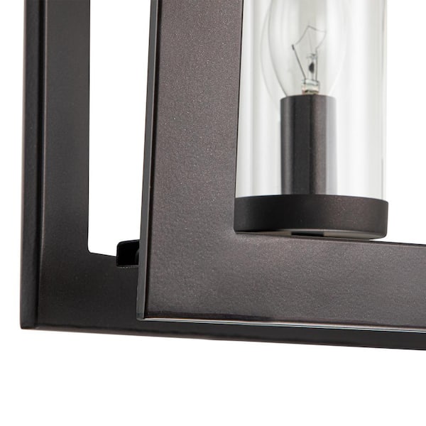 Sylvette 5-Light Oil Rubbed Bronze Kitchen Curved Island Chandelier with Glass Shade