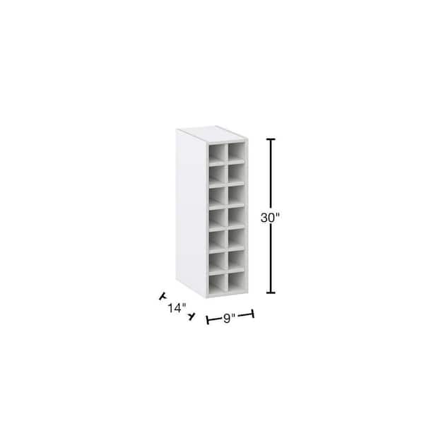 Glacier White Wall Wine Rack 9 in. W x 30 in. H x 14 in. D