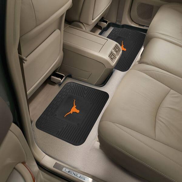 NCAA University of Texas Black Heavy Duty 2-Piece 14 in. x 17 in. Vinyl Utility Mat