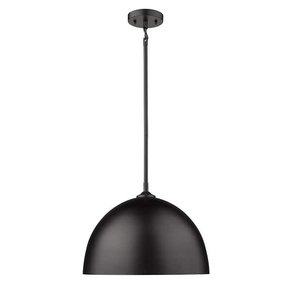 Zoey 1-Light Matte Black Standard Pendant