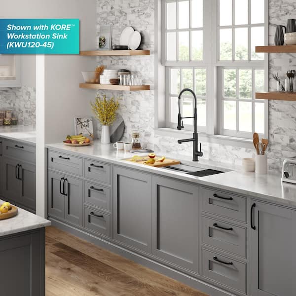 Artec Pro Single Handle Pull Down Sprayer Kitchen Faucet with Pot Filler in Matte Black