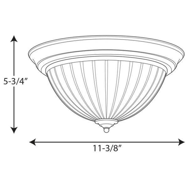 11.375 in. 1-Light White Integrated LED Flush Mount