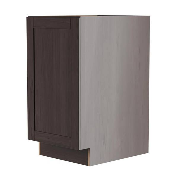Edson Shaker Assembled 18x34.5x24.5 in. Base Cabinet with Pull Out Trash Can in Dusk