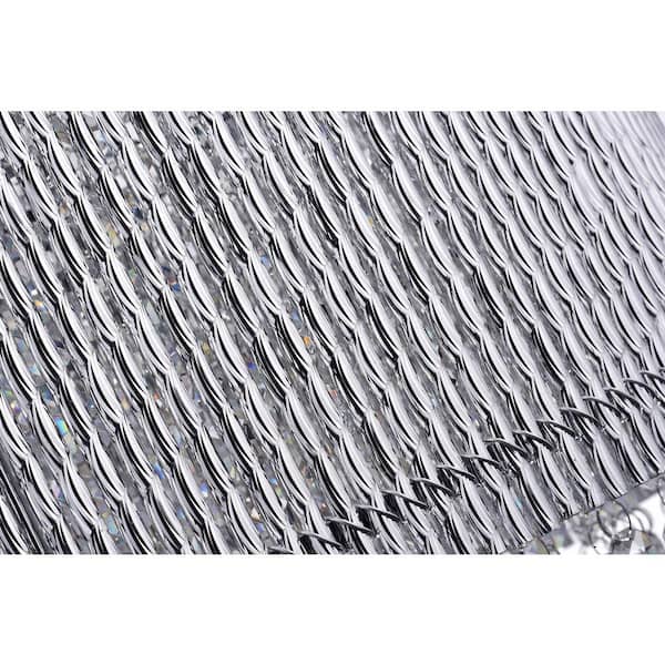 Pamina 4-Light Chrome Glam Chandelier with Drum Shade and Hanging Crystals