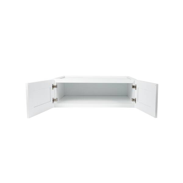 Ready to Assemble 36x18x12 in. Shaker High Double Door Wall Cabinet in White