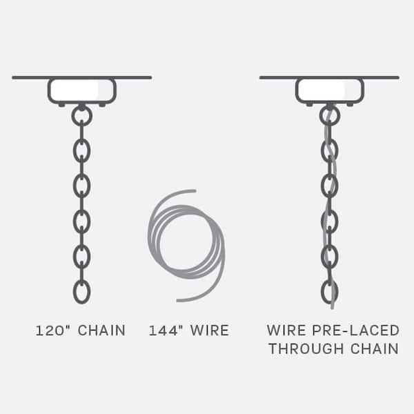 Hunnington Weathered Pewter Integrated LED Hanging Pendant