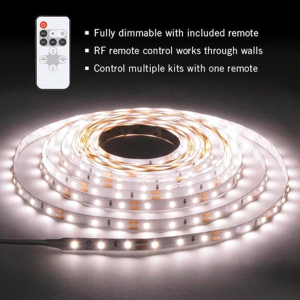 RibbonFlex Home 16 ft. LED Warm White Strip Light Kit with Remote