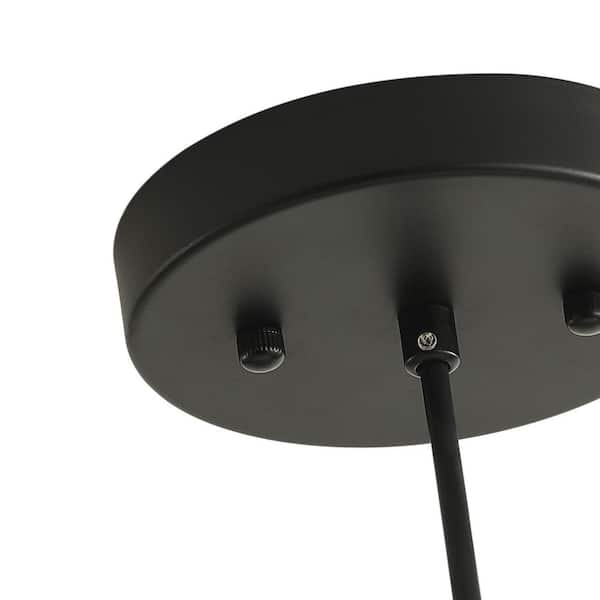 Modern 20 in. 3-Light Drum Chandelier Hanging Lamp Fixture with 2-Tier Linen Fabrics Lampshade