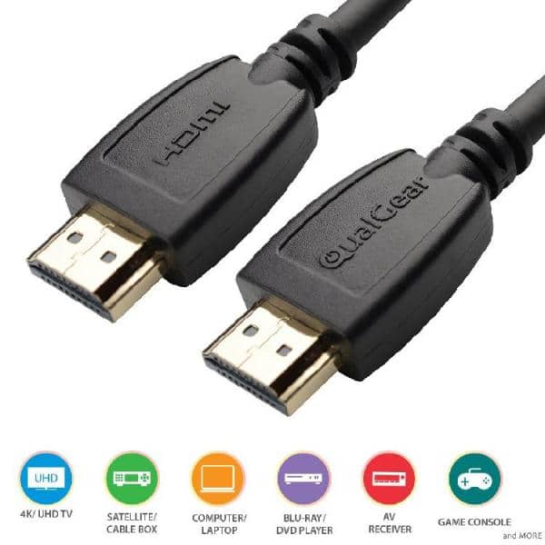 High Speed HDMI 2.0 Cable with Ethernet, 3 ft., (12-Pack)