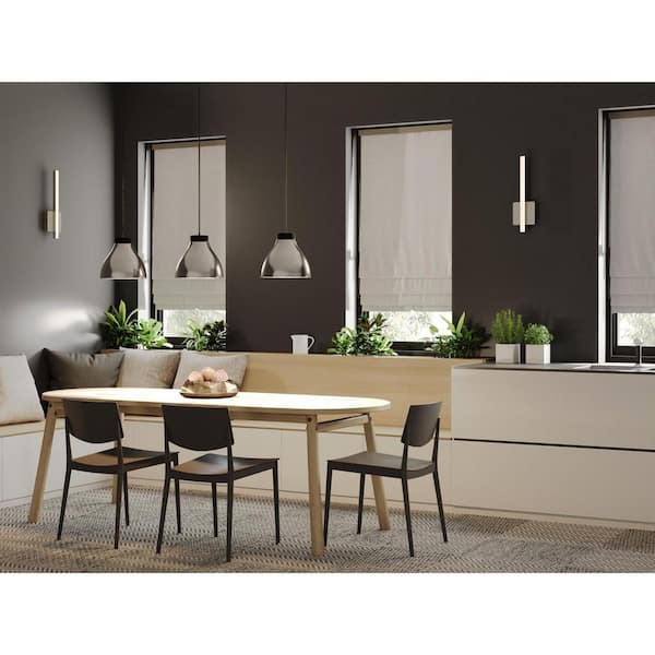 Phase 4 Collection 16 in. 1-Light Brushed Nickel Small Modern Integrated 3CCT Integrated LED Linear Vanity Light