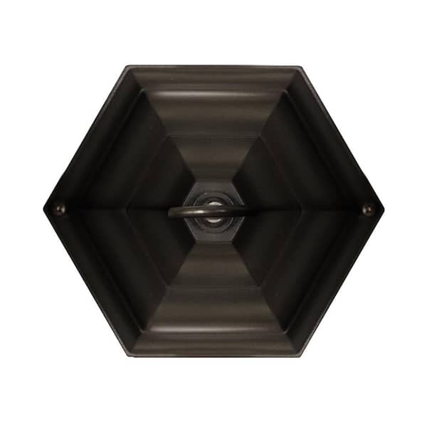 Hanging Flame 4-Light Bronze Finish with Water Glass Lens LED Outdoor Pendant Light with Integrated LED