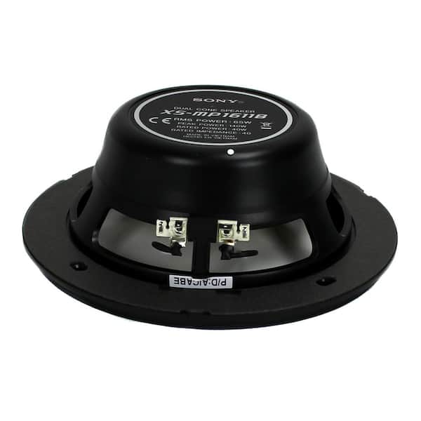 6.5 in. 280 Watt Dual Cone Marine Speakers Stereo Black