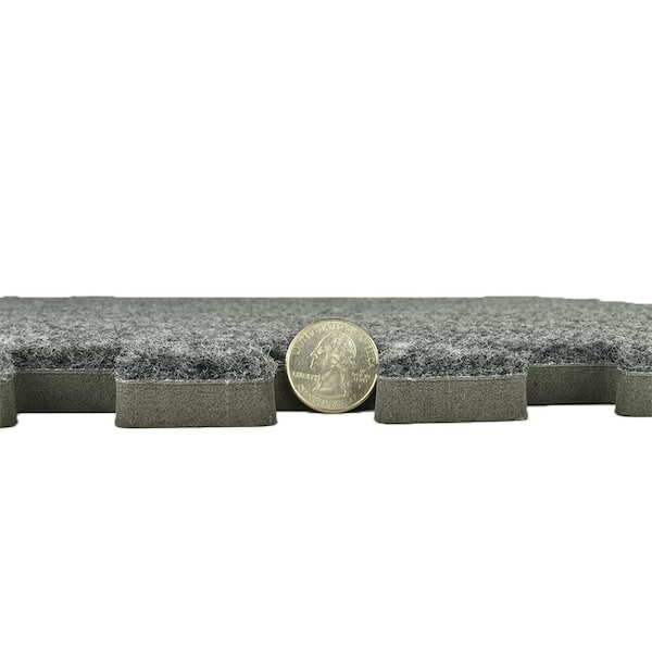 Royal Carpet Dark Gray Residential 24 in. x 24 in. Loose Lay Interlocking Carpet Tile (15 Tiles/Case) 60 sq. ft.