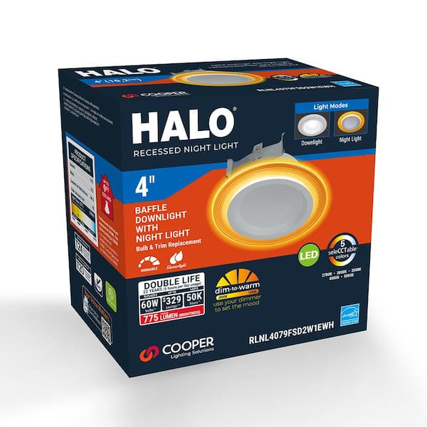 4 in. RL Night Light, 700 Lumens, Selectable CCT, D2W