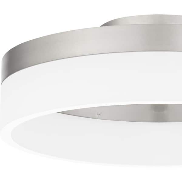 Cohen 11.75 in. Brushed Nickel Integrated LED Flush Mount