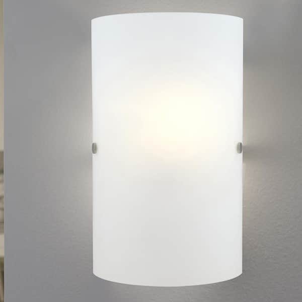 Troy 3 3 in. W x 11.8 in. H 1-Light Matte Nickel Wall Sconce with Frosted Glass Shade