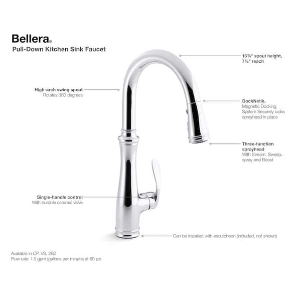 Lyric All-in-One Farmhouse Apron-Front Stainless Steel 34 in. Single Bowl Kitchen Sink with Bellera Kitchen Faucet