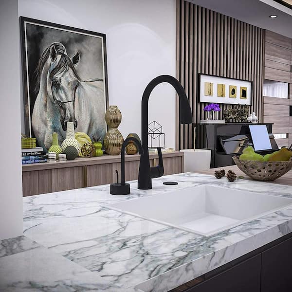 9 in. Velosah 1-Handle Hot Water Dispenser Faucet with Instant Hot Water Tank, Oil Rubbed Bronze