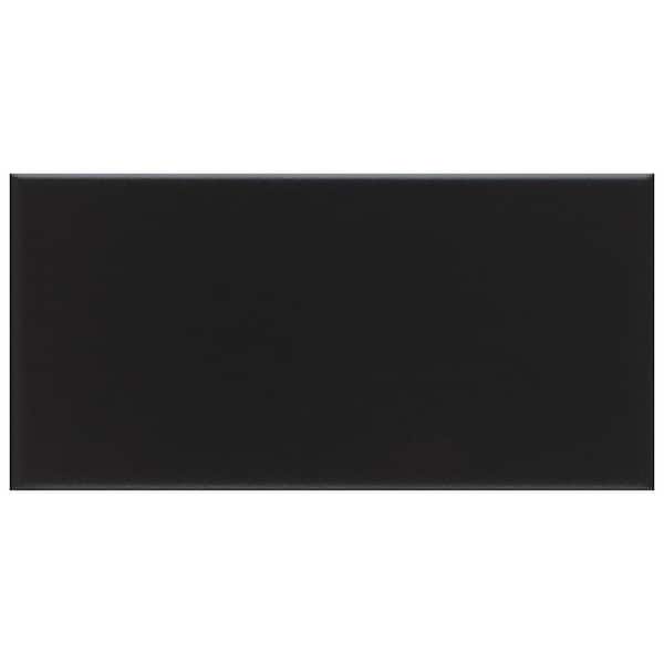 Crown Heights Matte Black 3 in. x 6 in. Ceramic Wall Tile (5.72 sq. ft./Case)
