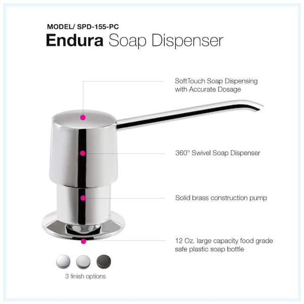 Endura Counter-Mounted Soap Dispenser in Polished Chrome