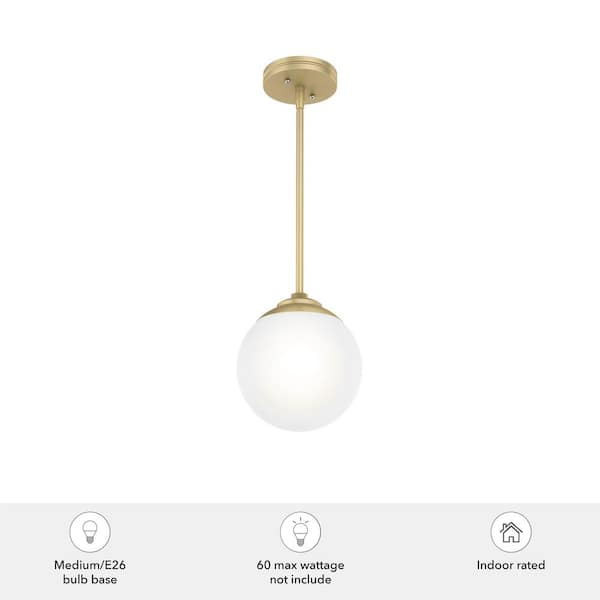 Hepburn 1 Light Modern Gold Brass Pendant Bedroom Light