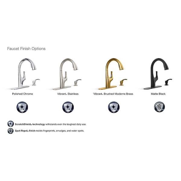 Avi Single-Handle Pull Out Sprayer Kitchen Faucet in Vibrant Stainless