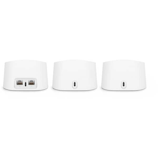 6 Dual-Band Mesh Wi-Fi 6 System with Built-in Zigbee Smart Home Hub (3-Pack, One eero 6 Router + 2 eero 6 Extenders)