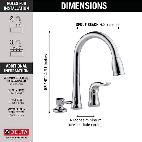 Kate Single-Handle Pull-Down Sprayer Kitchen Faucet with MagnaTite Docking and Soap Dispenser in Chrome