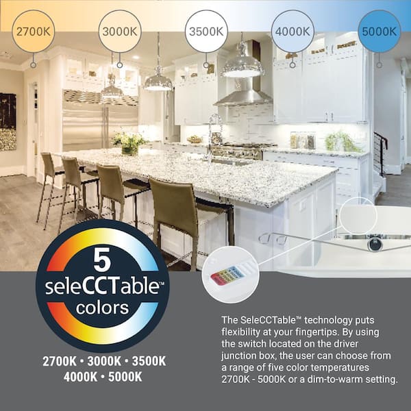 5/6 in. 10.9-Watt RL Night Light Recessed LED Retrofit Module, 1000-Lumens, Selectable CCT, D2W