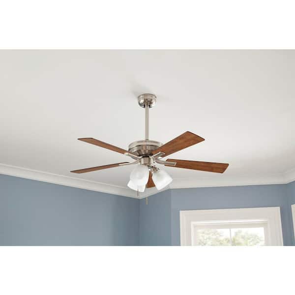 Sinclair II 44 in. Indoor Brushed Nickel LED Ceiling Fan with Light