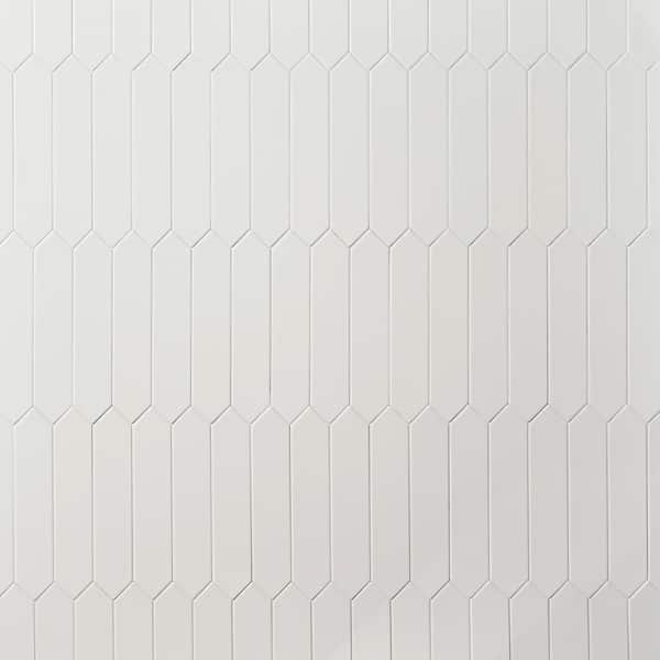 Axis 2.6 in. x 13 in. White Polished Picket Ceramic Wall Tile (12.26 sq. ft. / case)