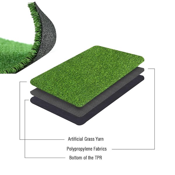 0.4in Pile Height 13 ft. x 105 ft. Green Artificial Grass Turf