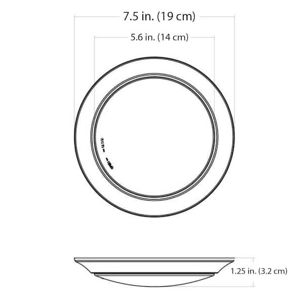 Vanowen 7.5 in. White Integrated LED Miniature Disk Flush Mount Ceiling Light Fixture with Acrylic Shade