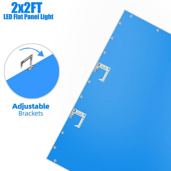 2 ft. x 2 ft. 5800 Lumens Integrated LED Panel Light 5000K White Led Flat Panel light 2-Pack)