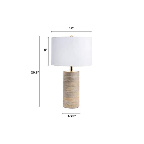Berry 21 in. Natural Traditional Table Lamp with Shade