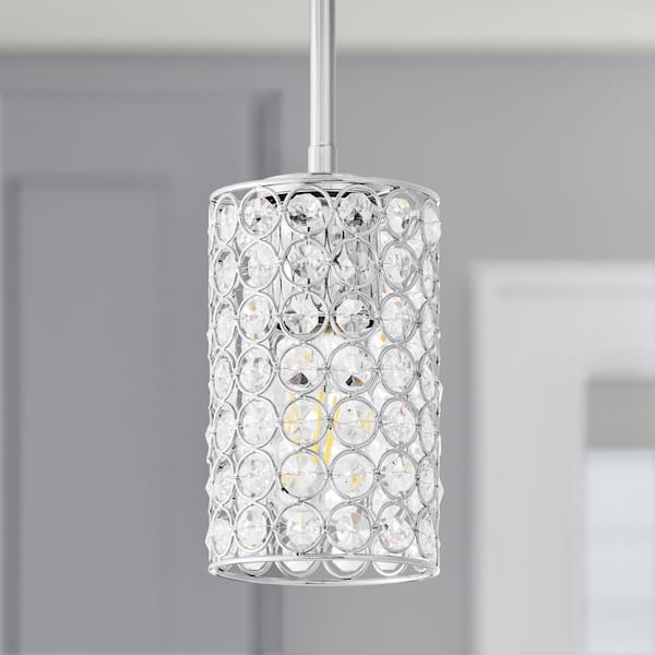2-1/4 in. Fitter Small Crystal Cylinder Pendant Lamp Shade