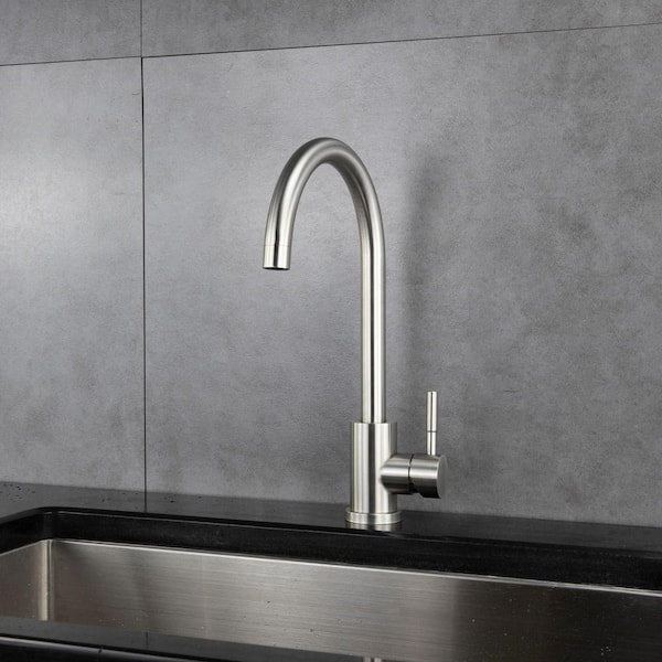 Single Hole Single-Handle Kitchen Faucet in Brushed Nickel