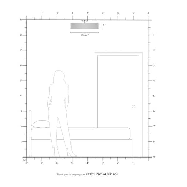 Venlo 4 Light Black with Brushed Nickel Accents Semi Flush Mount