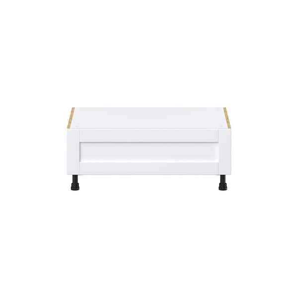 Mancos Glacier White Shaker Assembled Base Window Seat Kitchen Cabinet with Legs (36 in. W x 10 in. H x 24 in. D)