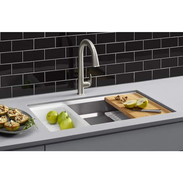 Prolific Undermount Stainless Steel 29 in. L Single Bowl Kitchen Sink