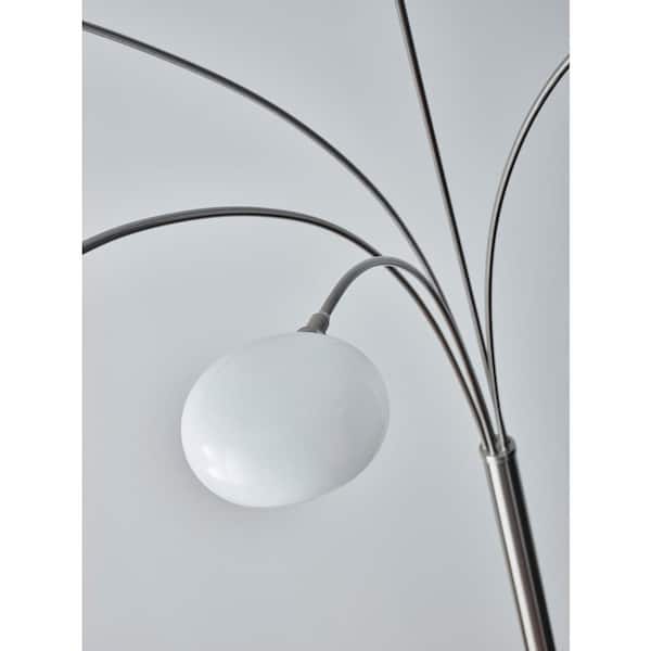 Luna 86 in. Satin Steel Arc Lamp