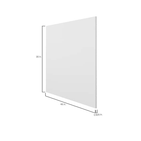 Designer Series 0.625x35x48 in. Base End Panel in White