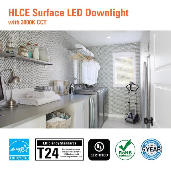 HLCE 6 in. 3000K Integrated LED Recessed Light Trim (6-Pack), Title 20-Compliant