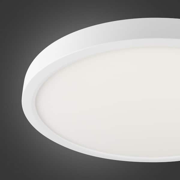 14 in. 14-Watt White Integrated LED Flush Mount